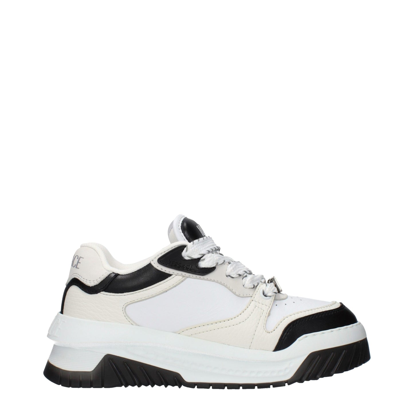 Versace White Leather Low Top Sneakers