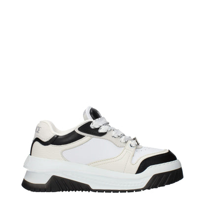 Versace White Leather Low Top Sneakers