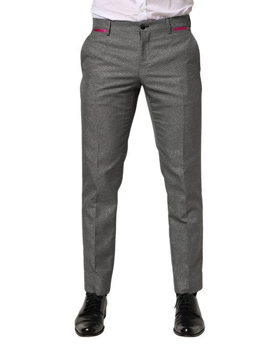 Dolce & Gabbana Gray Viscose Skinny Men's Dress Trouser Pants