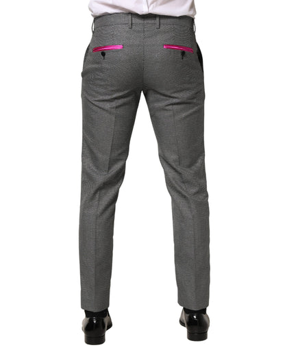 Dolce & Gabbana Gray Viscose Skinny Men's Dress Trouser Pants