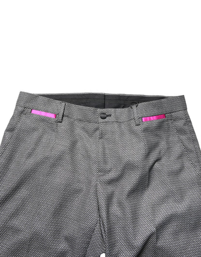 Dolce & Gabbana Gray Viscose Skinny Men's Dress Trouser Pants