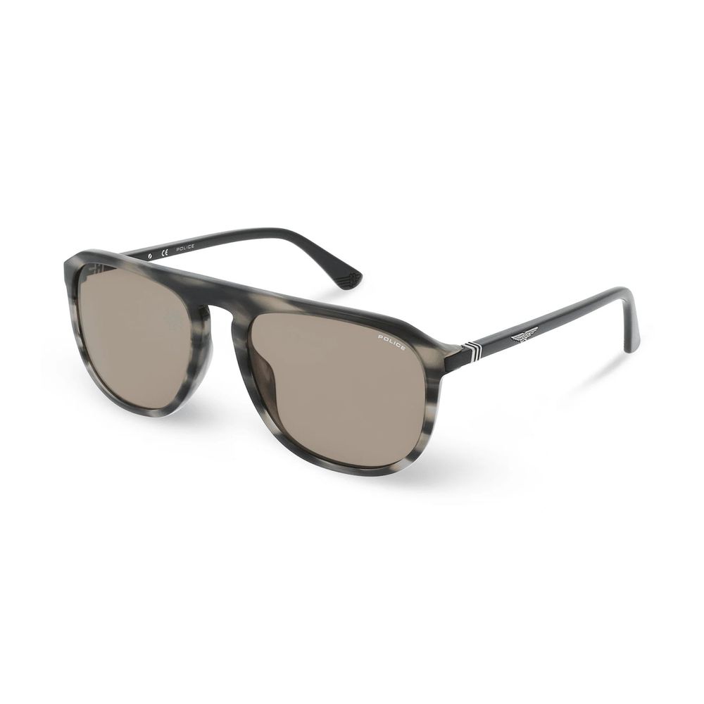 Police Brown Acetate Sunglasses - Stylish Protection with Modern Elegance