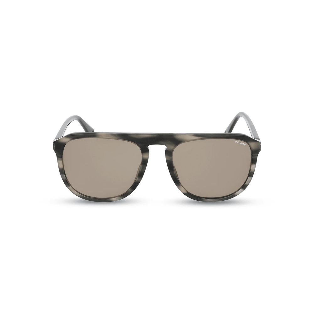 Police Brown Acetate Sunglasses - Stylish Protection with Modern Elegance