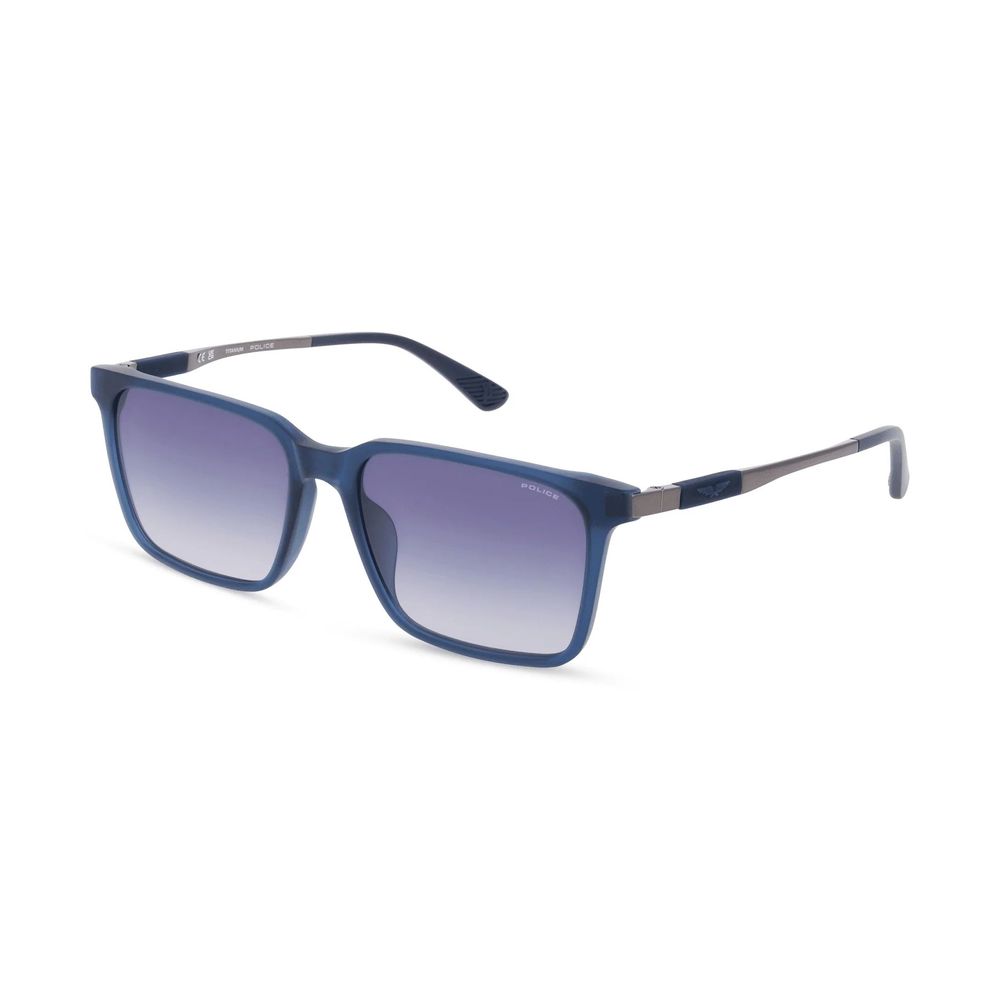 Police Blue Acetate Sunglasses - SUNGLASSES POLICE MAN SPLP31-5603LM