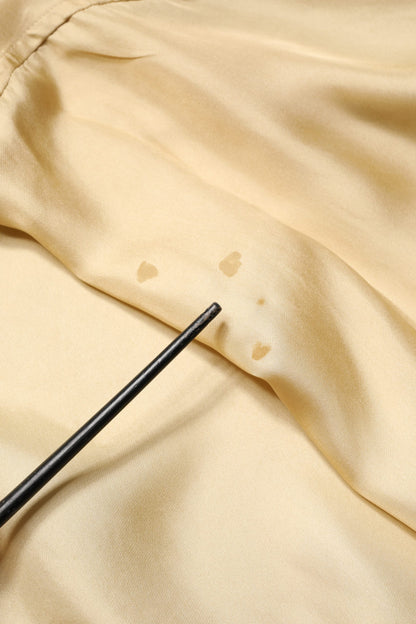 Dolce & Gabbana Yellow Silk Button Down Men Oversize Shirt