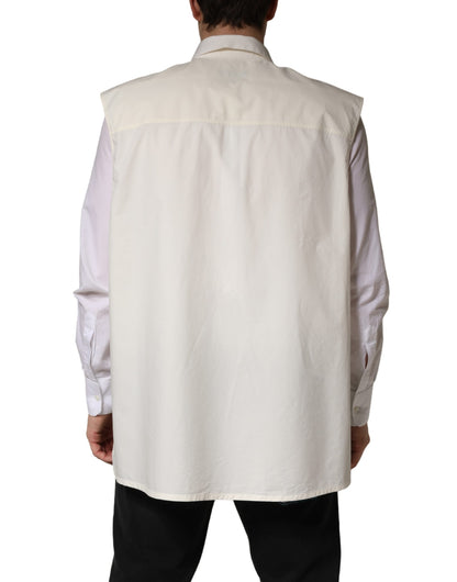 Dolce & Gabbana White MARTINI Cotton Men Dress Formal Shirt