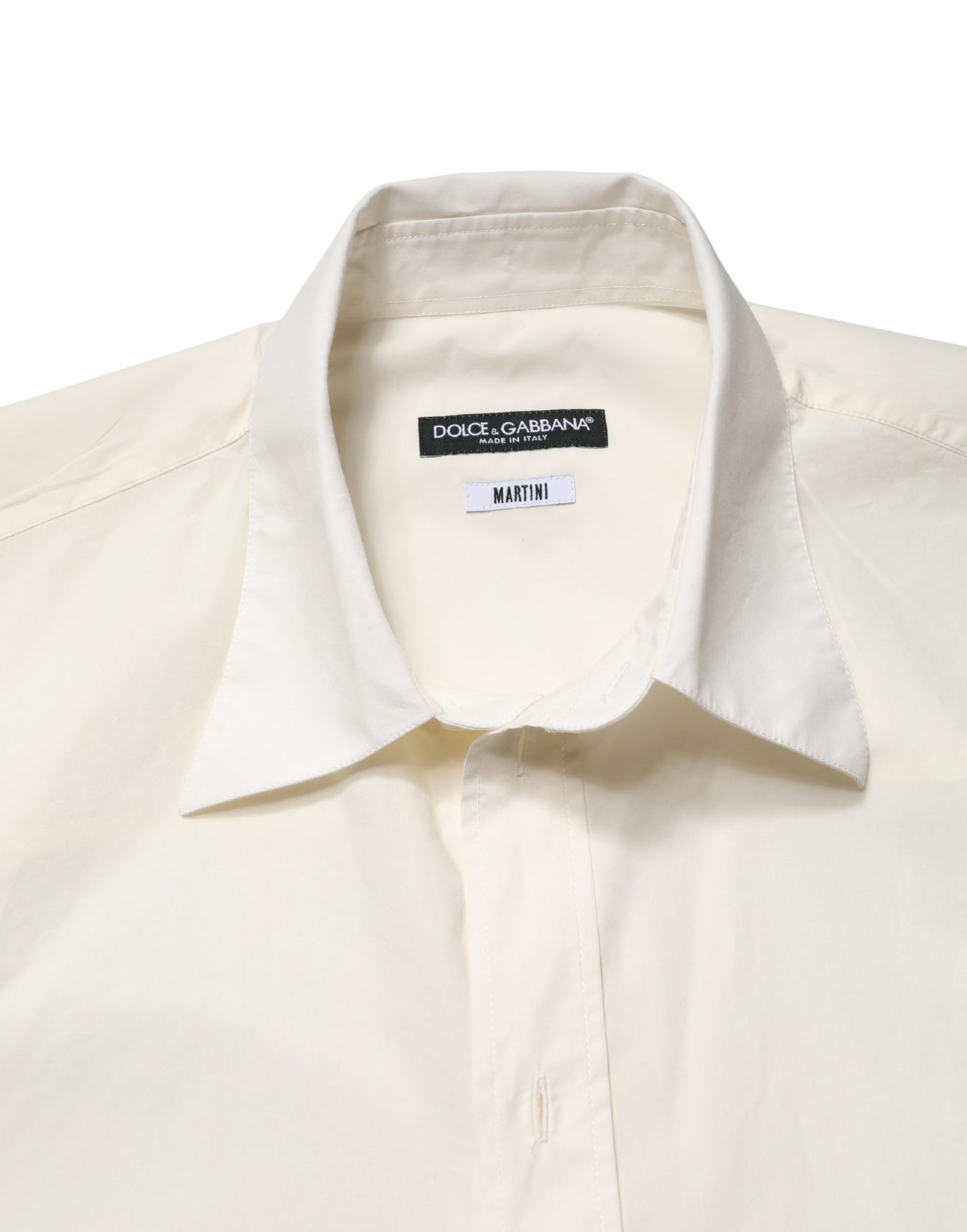 Dolce & Gabbana White MARTINI Cotton Men Dress Formal Shirt