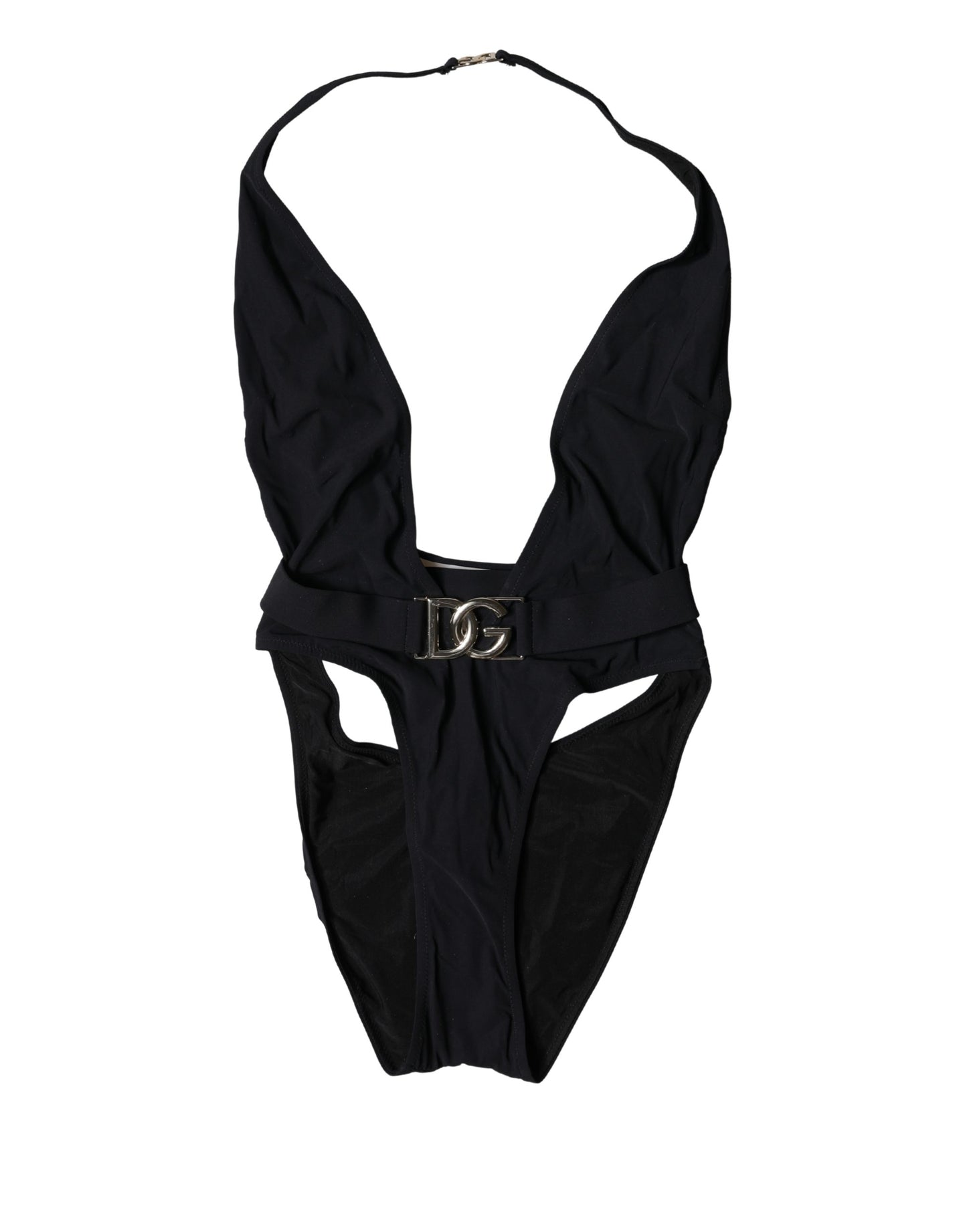 Dolce & Gabbana Black DG Nylon One-Piece Swimsuit