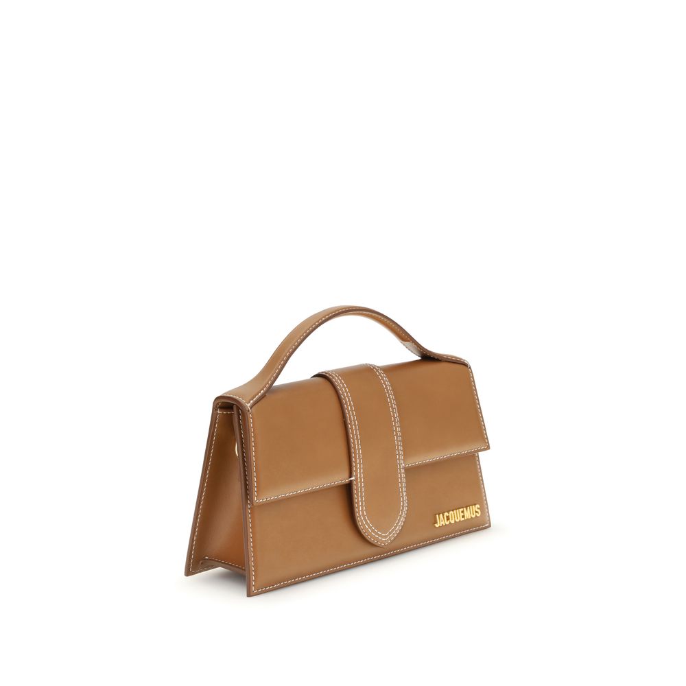 Jacquemus Brown Calf Leather Le Grand Bambino Top-Handle Handbag