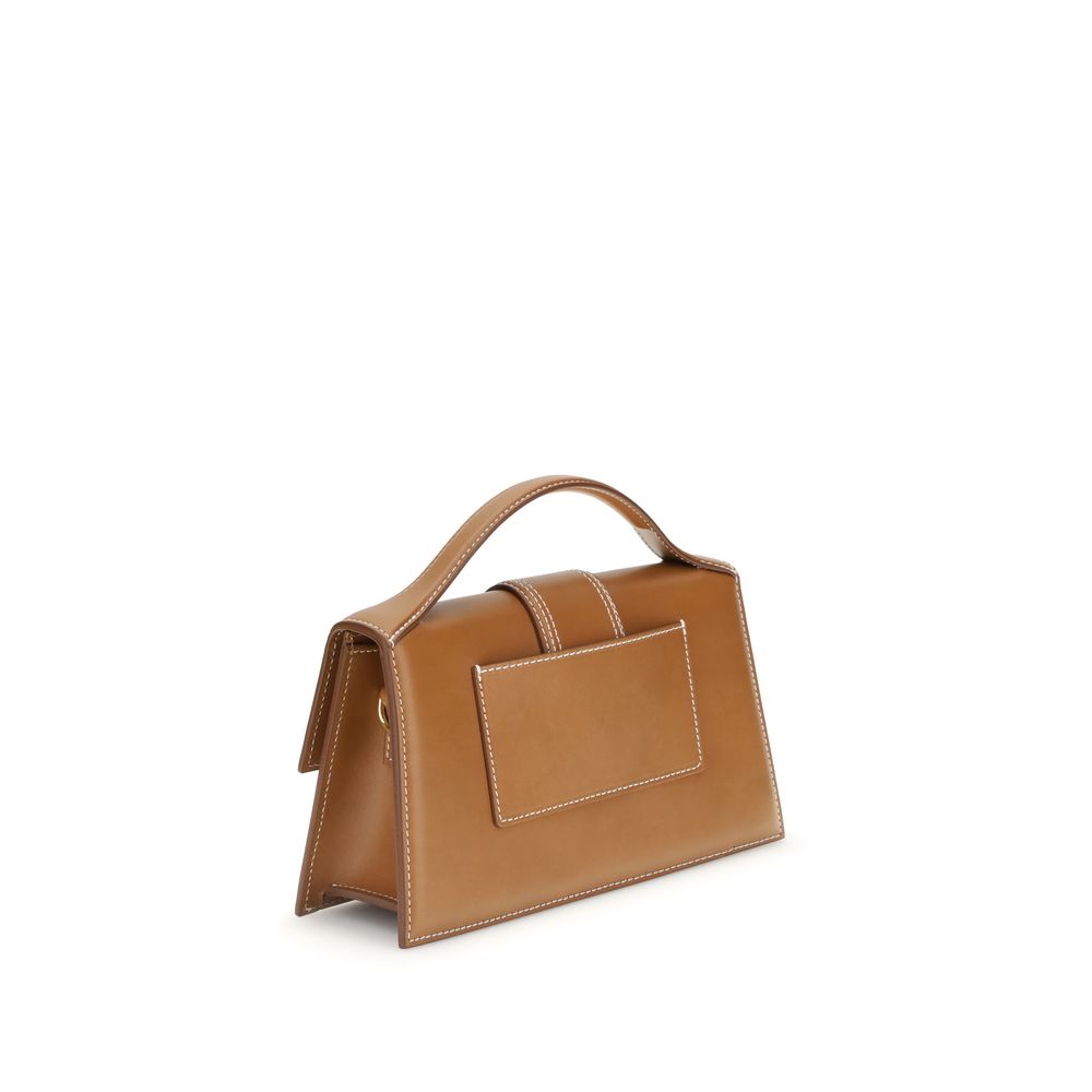 Jacquemus Brown Calf Leather Le Grand Bambino Top-Handle Handbag