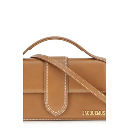 Jacquemus Brown Calf Leather Le Grand Bambino Top-Handle Handbag