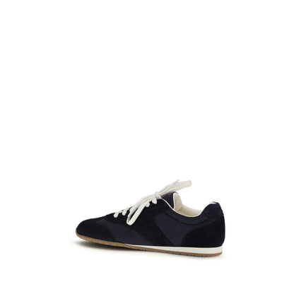 Prada Blue Calf Leather Bos Taurus Low Top Sneakers