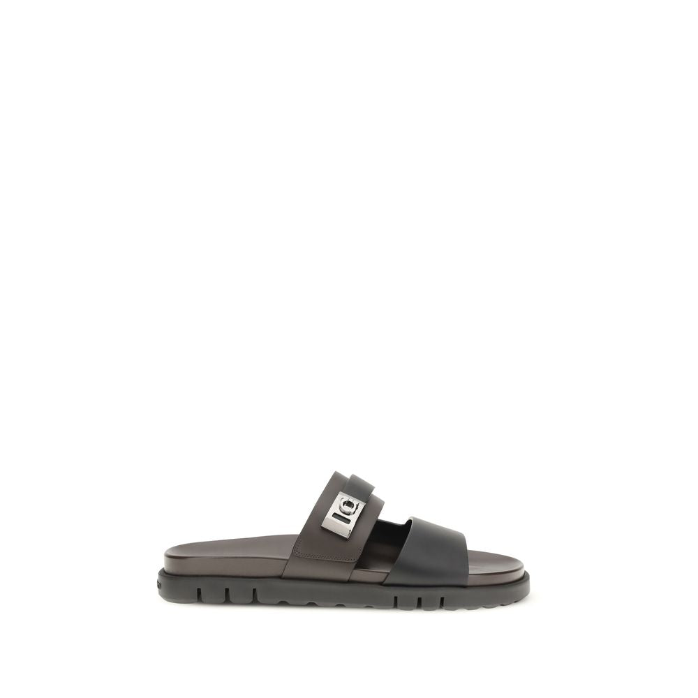 Ferragamo Chunky Leather Sandals for Men