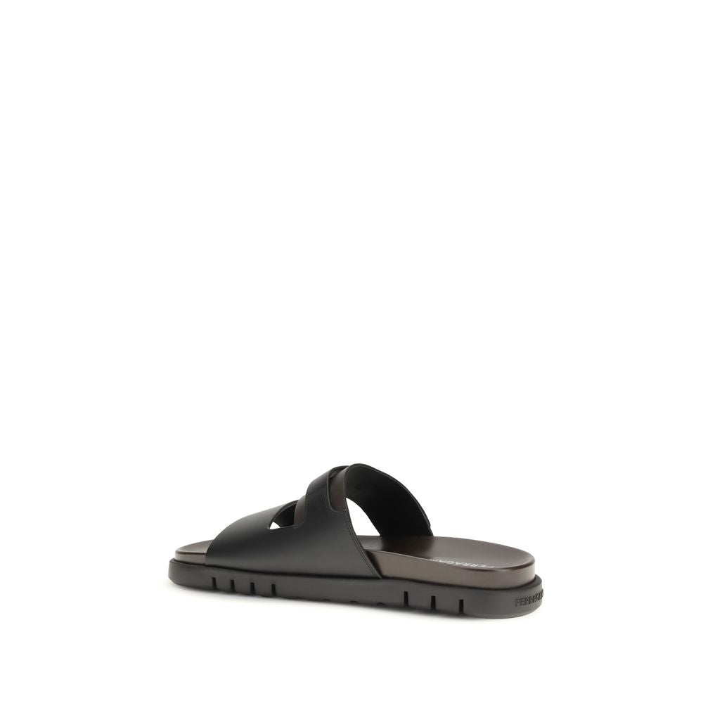 Ferragamo Chunky Leather Sandals for Men