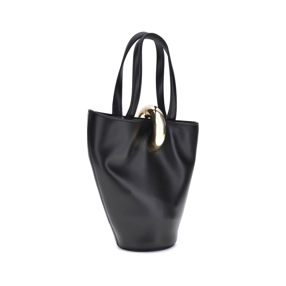 Jacquemus Black Smooth Leather La Bambola Small Bucket Bag