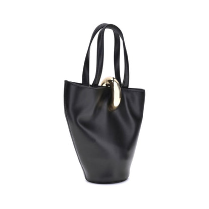 Jacquemus Black Smooth Leather La Bambola Small Bucket Bag