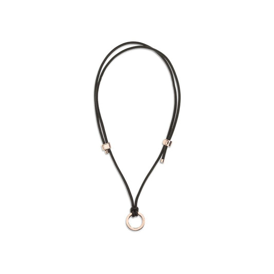 Brunello Cucinelli Brown Calf Leather Eyeglass Cord with Charm