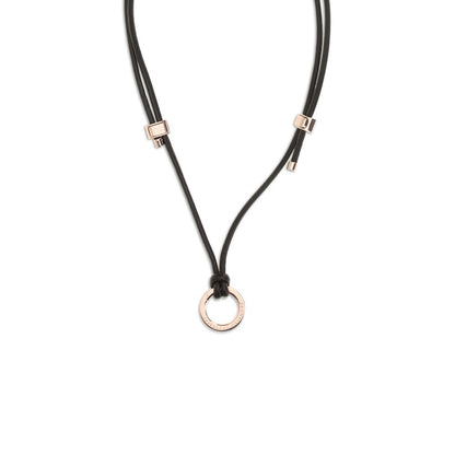 Brunello Cucinelli Brown Calf Leather Eyeglass Cord with Charm