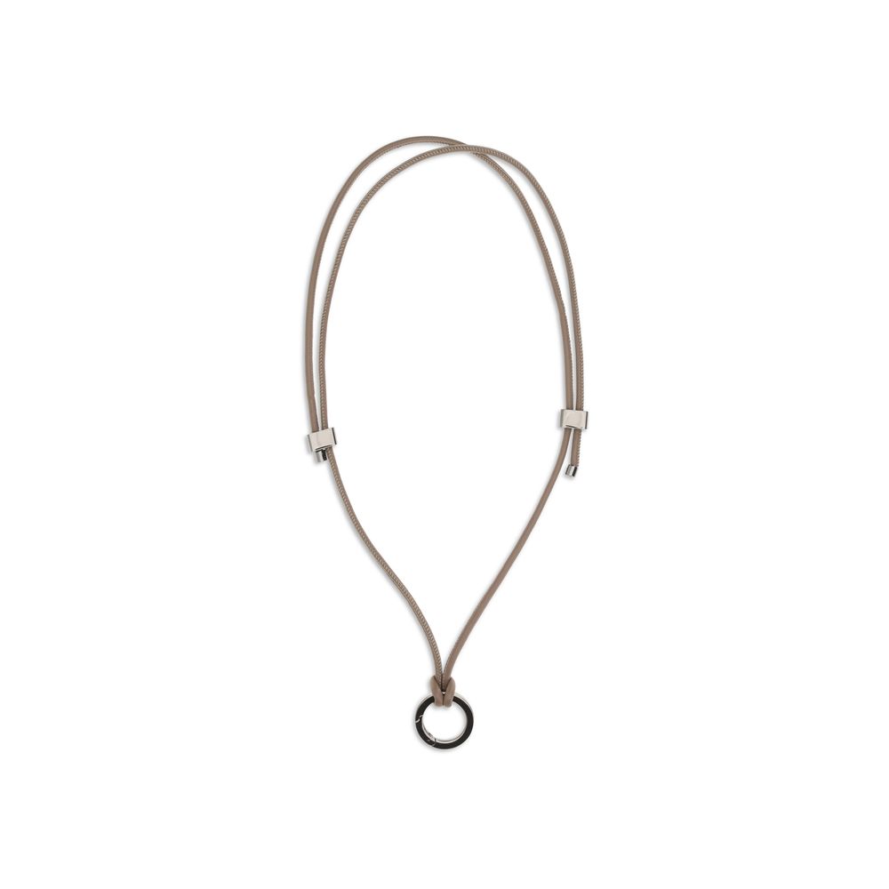 Brunello Cucinelli Black Calf Leather Bos Taurus Eyeglasses Cord