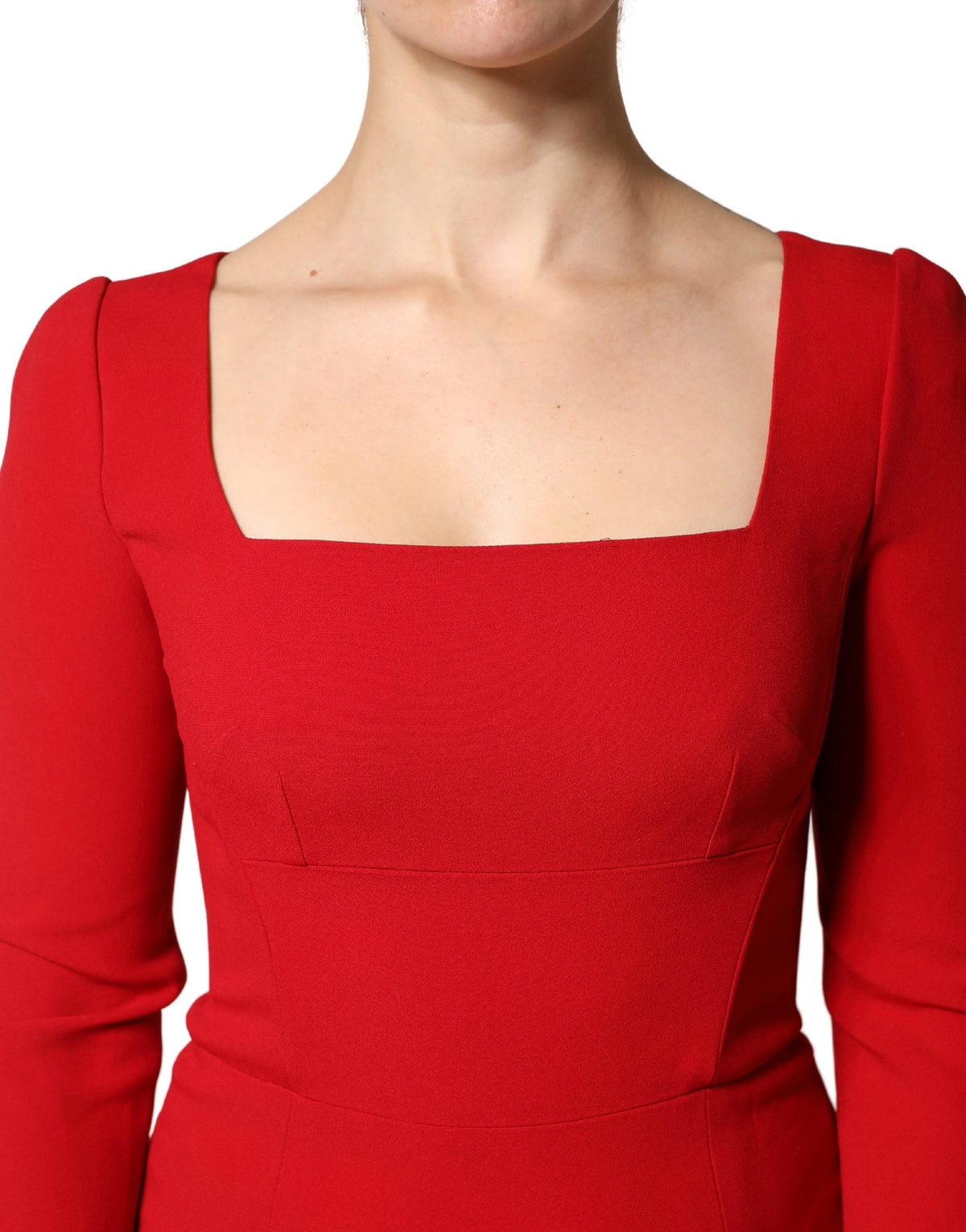 Dolce & Gabbana Red Sheath Bodycon Maxi Mermaid Dress