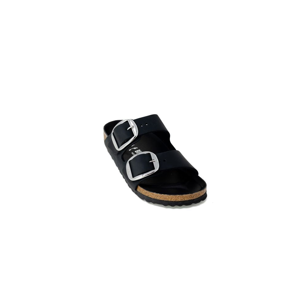 Birkenstock Black Synthetic Slippers - Arizona Big Buckle Slide Sandals