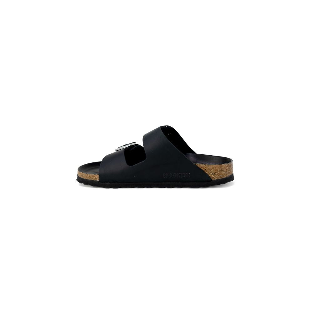 Birkenstock Black Synthetic Slippers - Arizona Big Buckle Slide Sandals