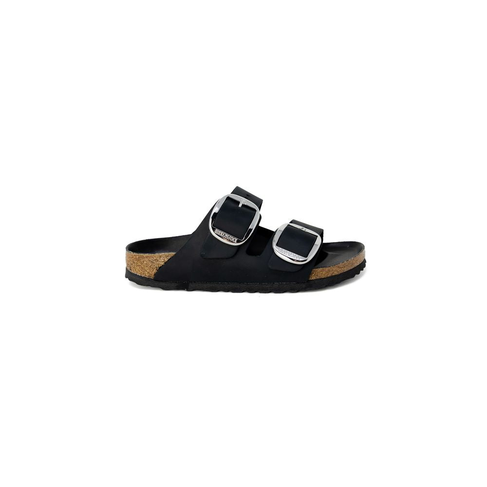 Birkenstock Black Synthetic Slippers - Arizona Big Buckle Slide Sandals