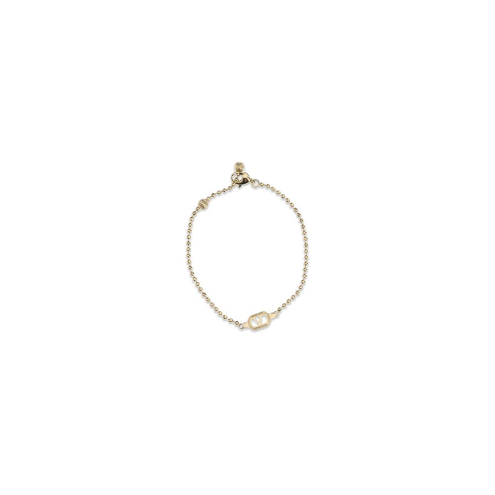 Valentino Garavani Gold Metal Ovalette Bracelet