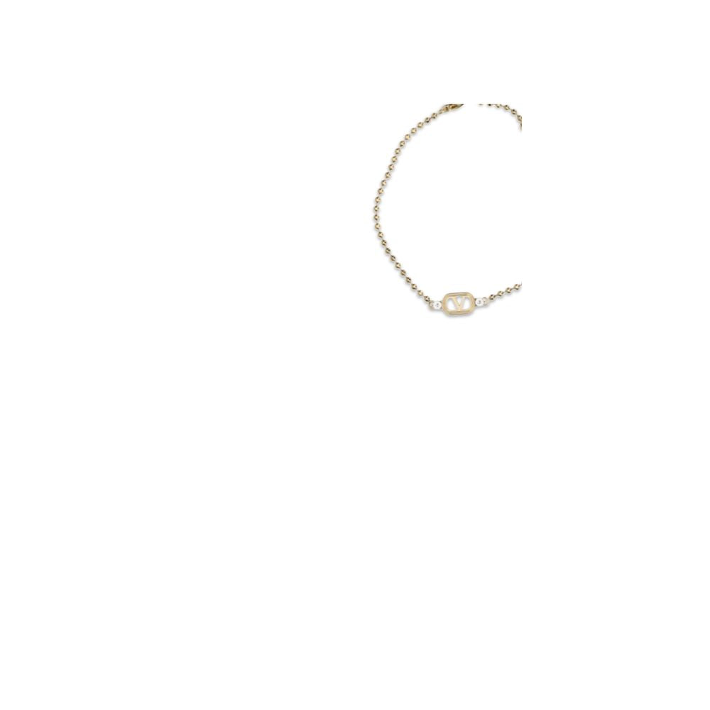 Valentino Garavani Gold Metal Ovalette Bracelet