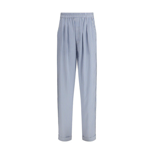 Tom Ford Blue & White Striped Silk PJ Trousers