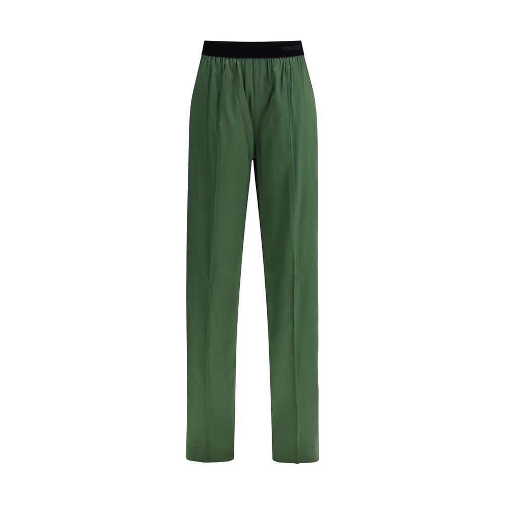 Tom Ford Green Silk Casual Pants