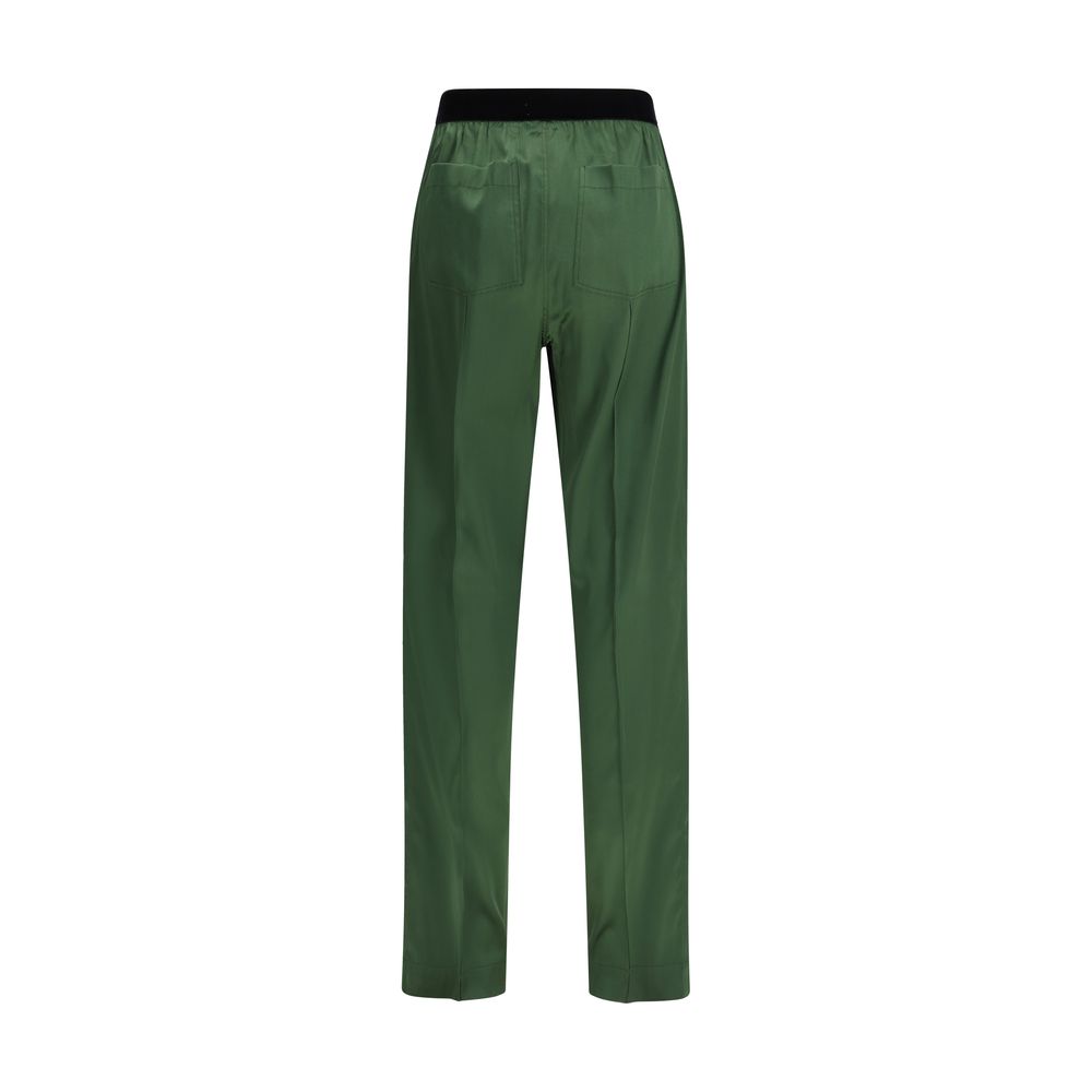 Tom Ford Green Silk Casual Pants