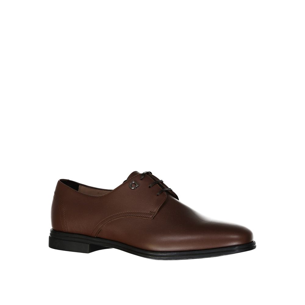 Salvatore Ferragamo Brown Leather Oxfords & Derbies for Men