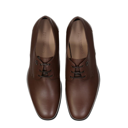 Salvatore Ferragamo Brown Leather Oxfords & Derbies for Men