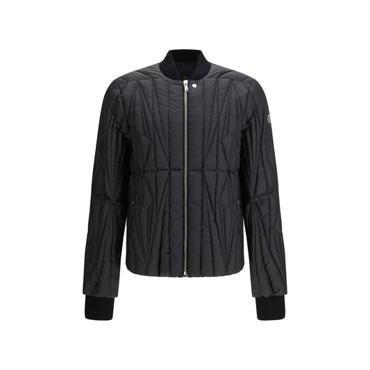 Moncler x Rick Owens Black Goose Down Geocamo Flight Down Bomber Jacket