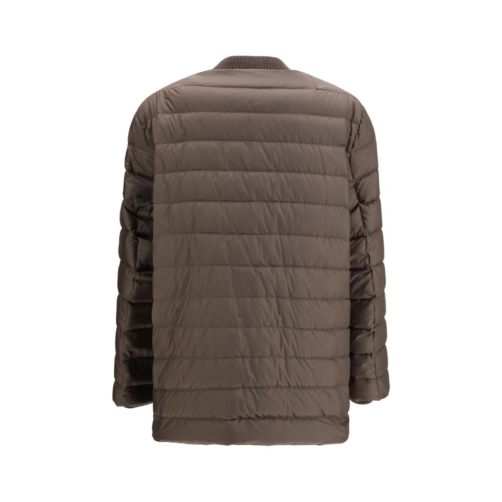 Moncler x Rick Owens Brown Goose Down Bomber Flight Jacket