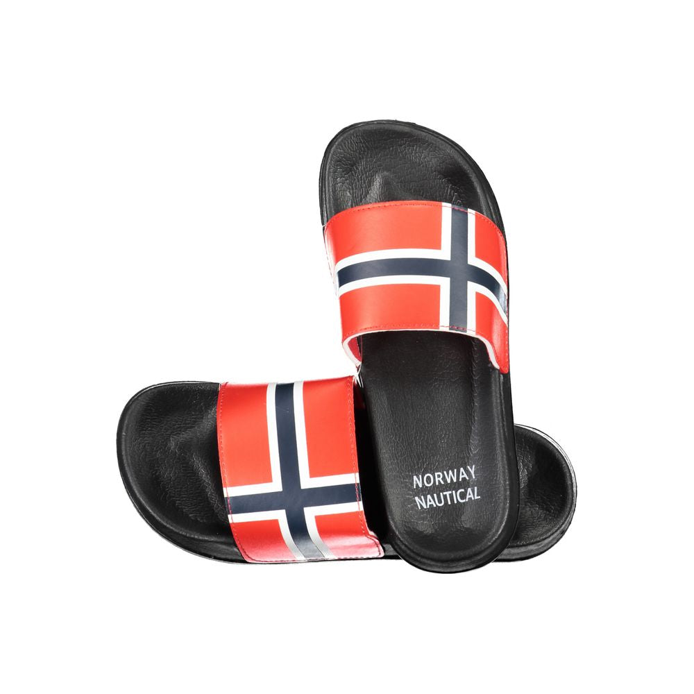 Norway 1963 Black Logo Men's Pool Slide Sandals