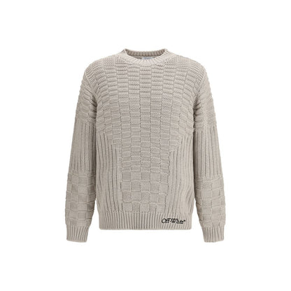 Off-White Beige Cotton Arrow Sweater