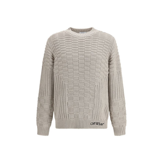 Off-White Beige Cotton Arrow Sweater