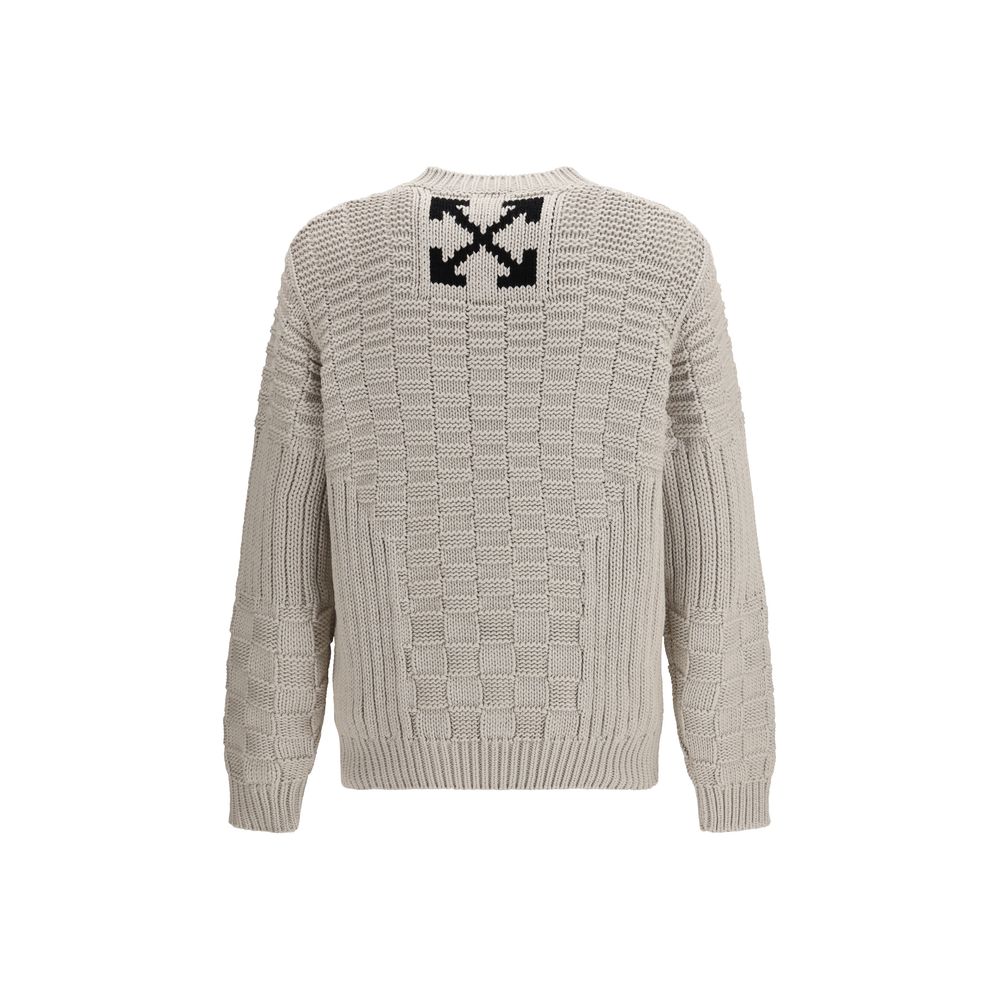 Off-White Beige Cotton Arrow Sweater