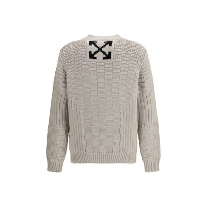 Off-White Beige Cotton Arrow Sweater