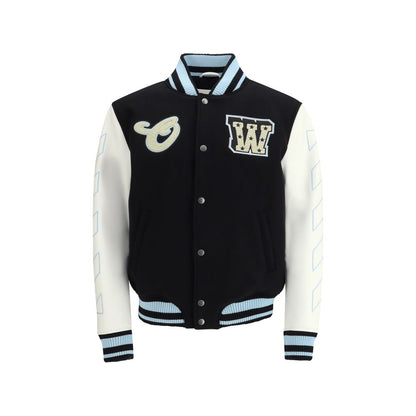Off-White Black Wool Bomber Jacket