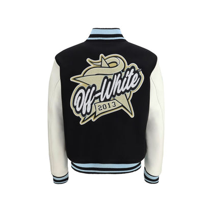 Off-White Black Wool Bomber Jacket
