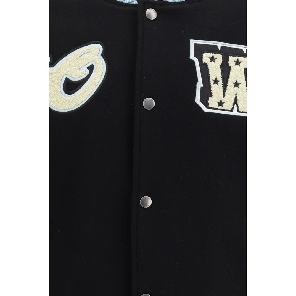 Off-White Black Wool Bomber Jacket