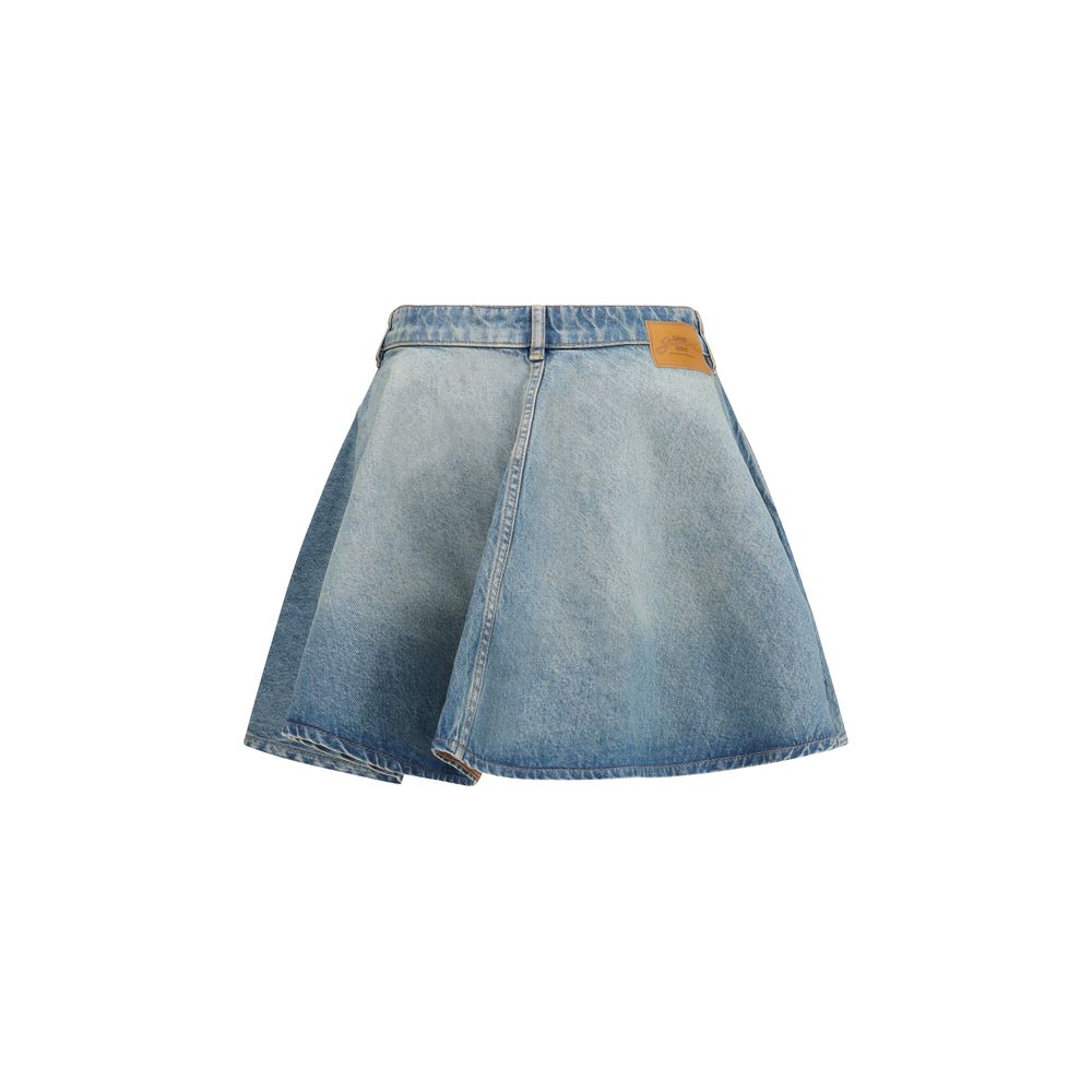 Ganni Blue Denim Miniskirt