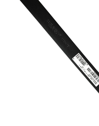 Dolce & Gabbana Men Black Classic Leather Metal Buckle Belt