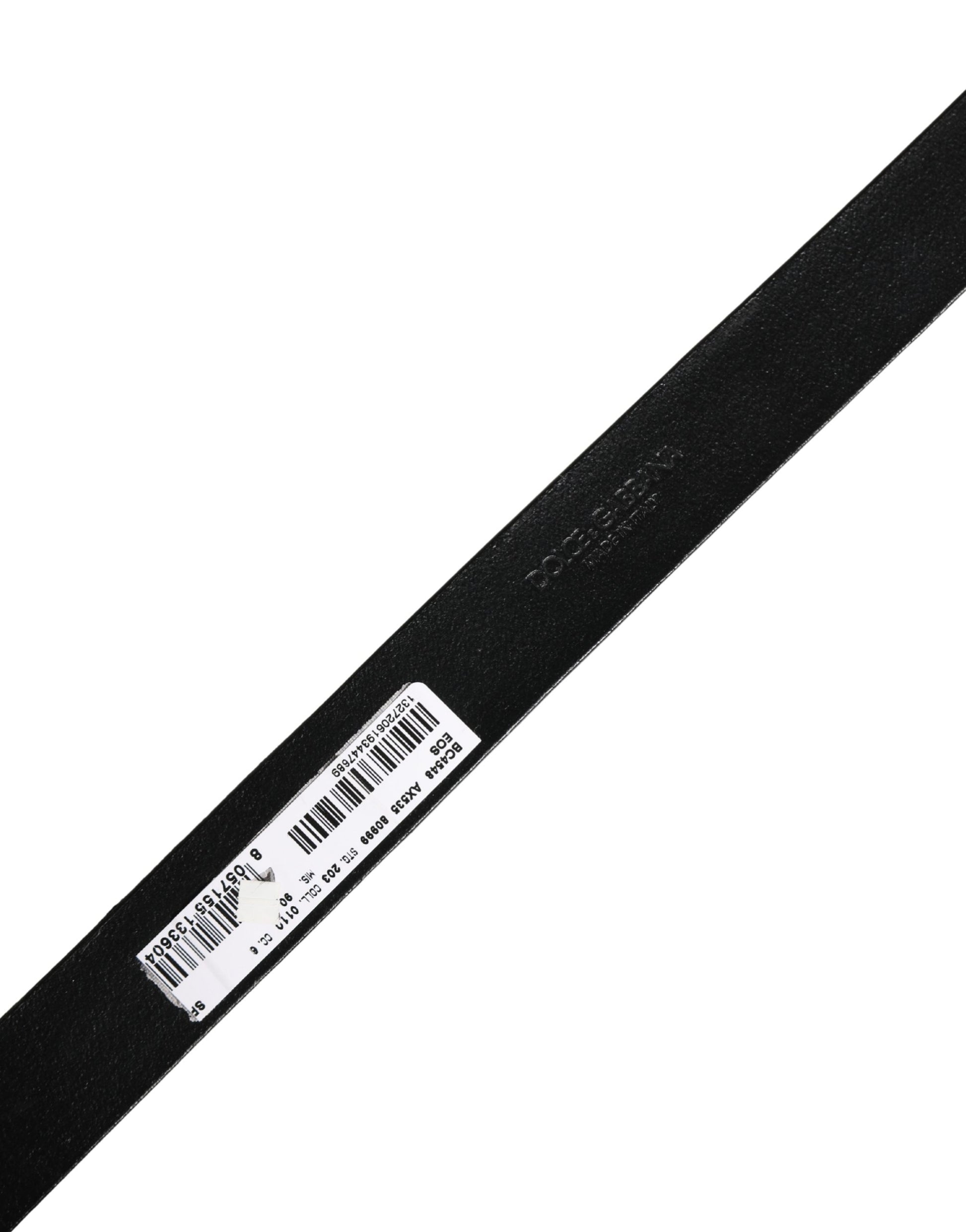 Dolce & Gabbana Men Black Classic Leather Metal Buckle Belt