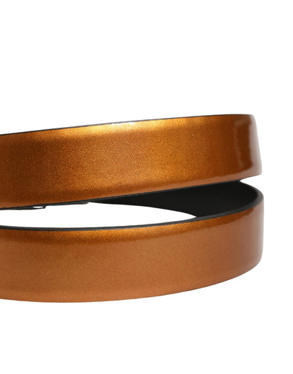 Dolce & Gabbana Brown Classic Leather Metal Buckle Belt
