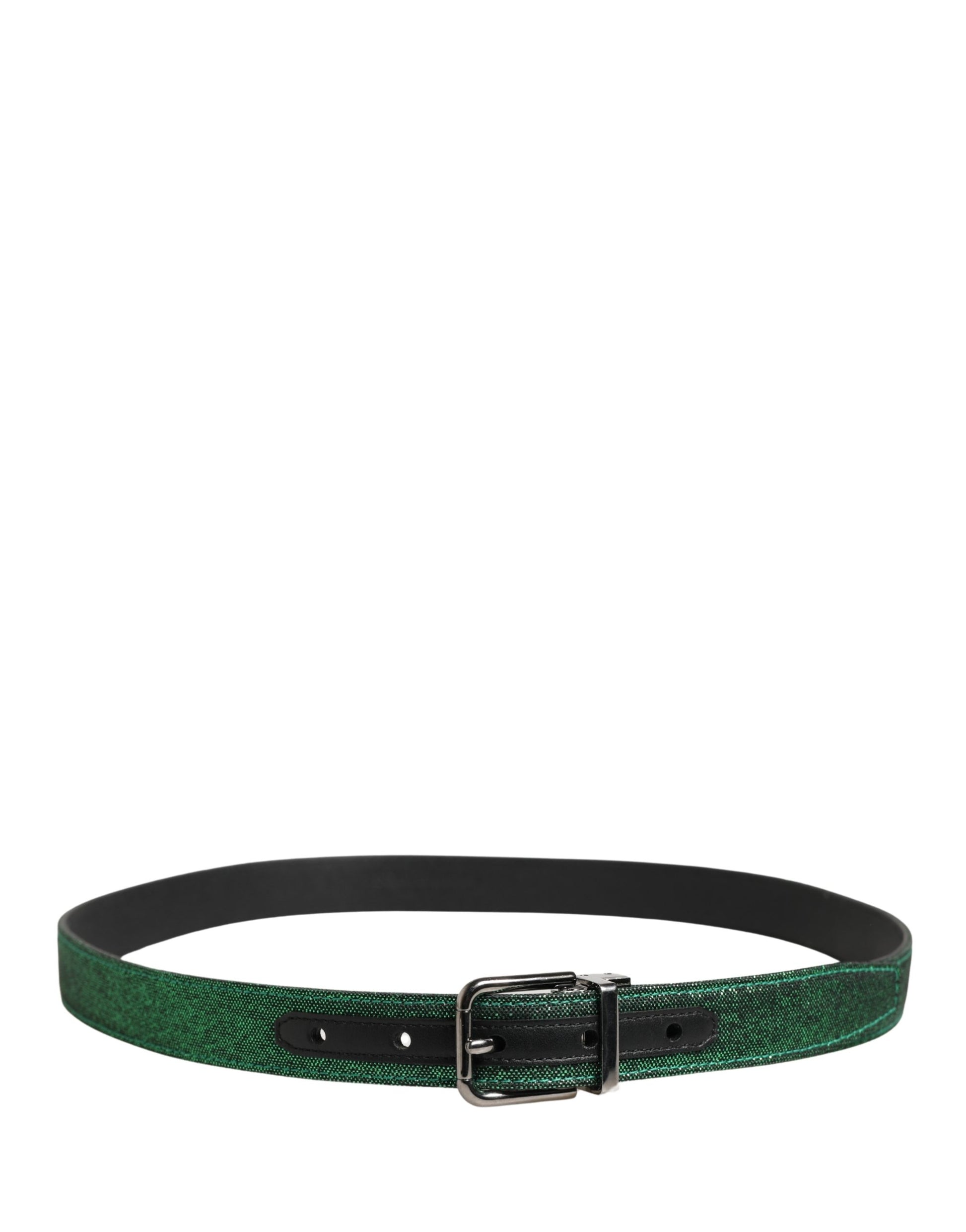 Dolce & Gabbana Metallic Green Metal Buckle Belt for Men