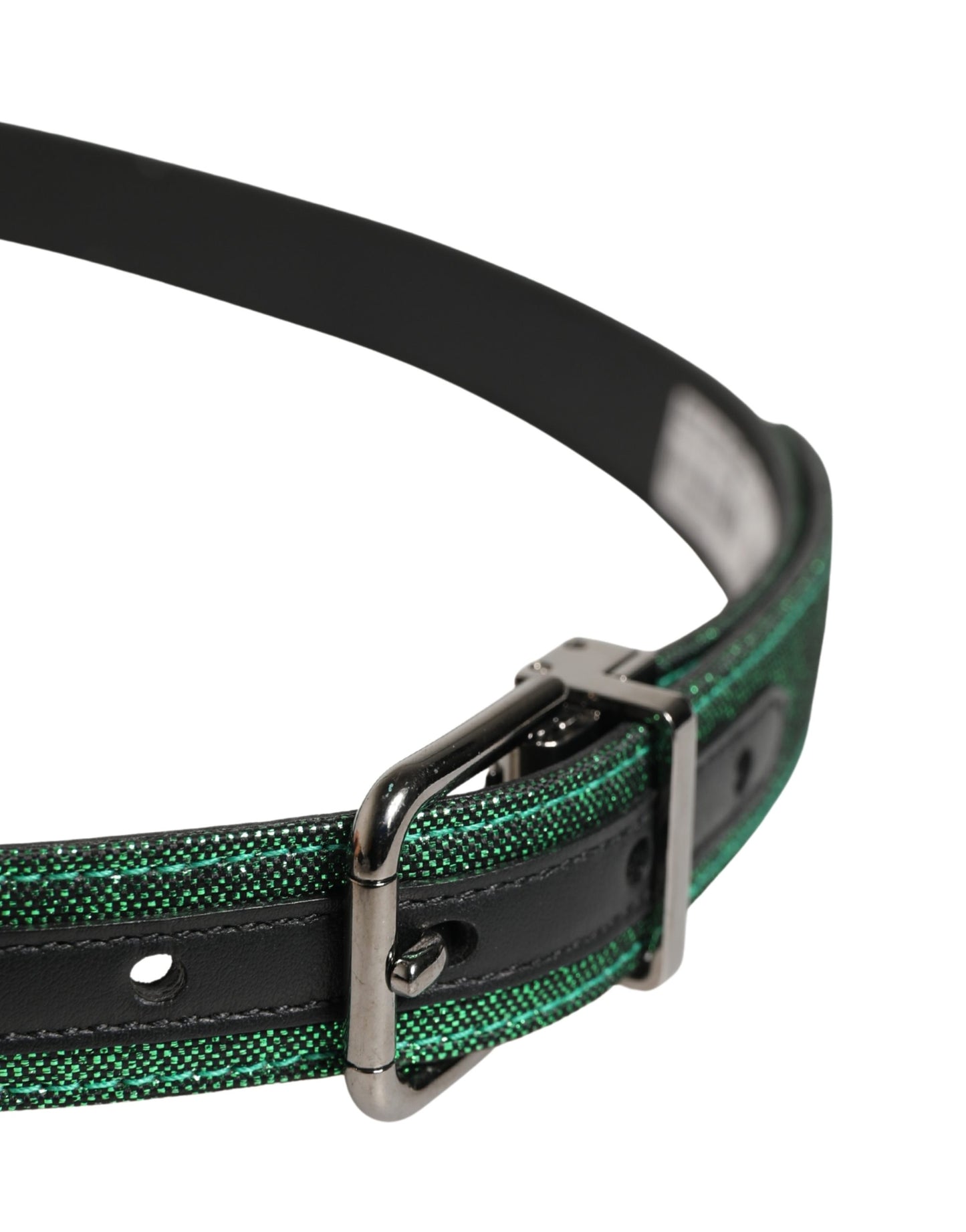 Dolce & Gabbana Metallic Green Metal Buckle Belt for Men